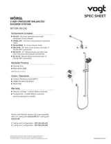 WORGL 2-WAY PB SHOWER KIT