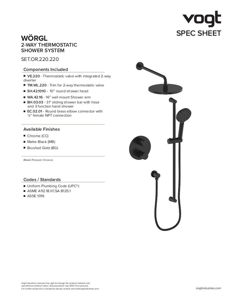 WORGL 2-WAY TH SHOWER KIT