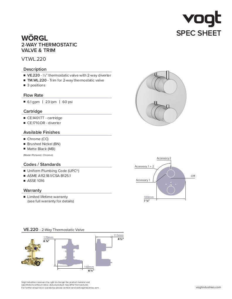 WORGL 2-WAY TH SHOWER KIT