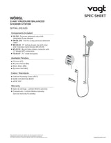 WORGL 2-WAY PB SHOWER KIT