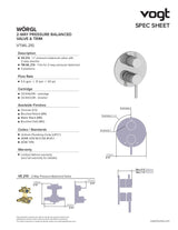 WORGL 2-WAY PB SHOWER KIT