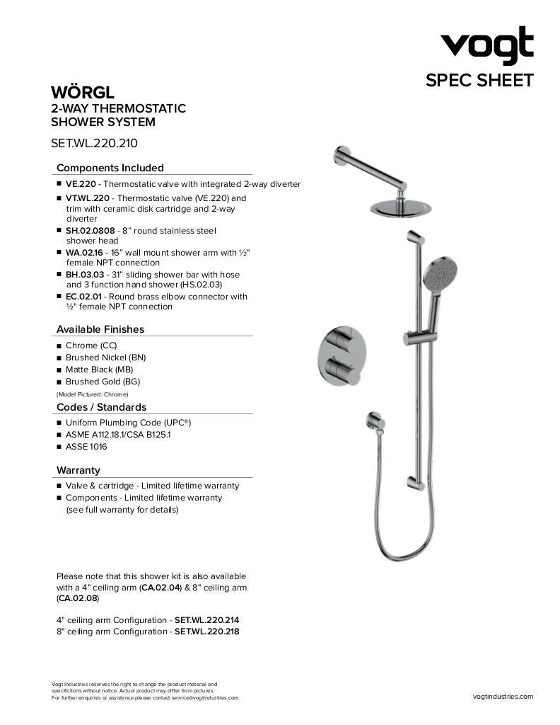 WORGL 2-WAY TH SHOWER KIT