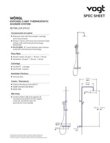 WORGL EXPOSED 2-WAY TH SHOWER KIT