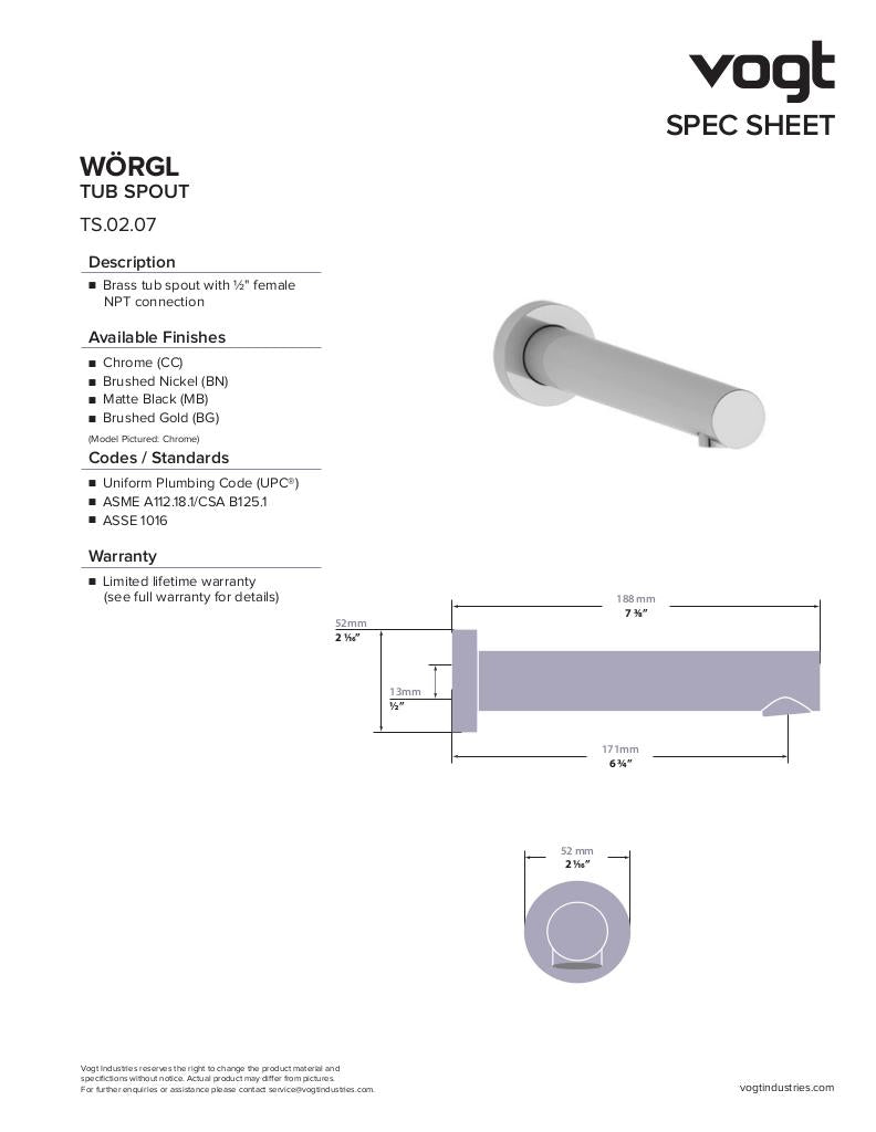 WORGL 3-WAY PB SHOWER KIT