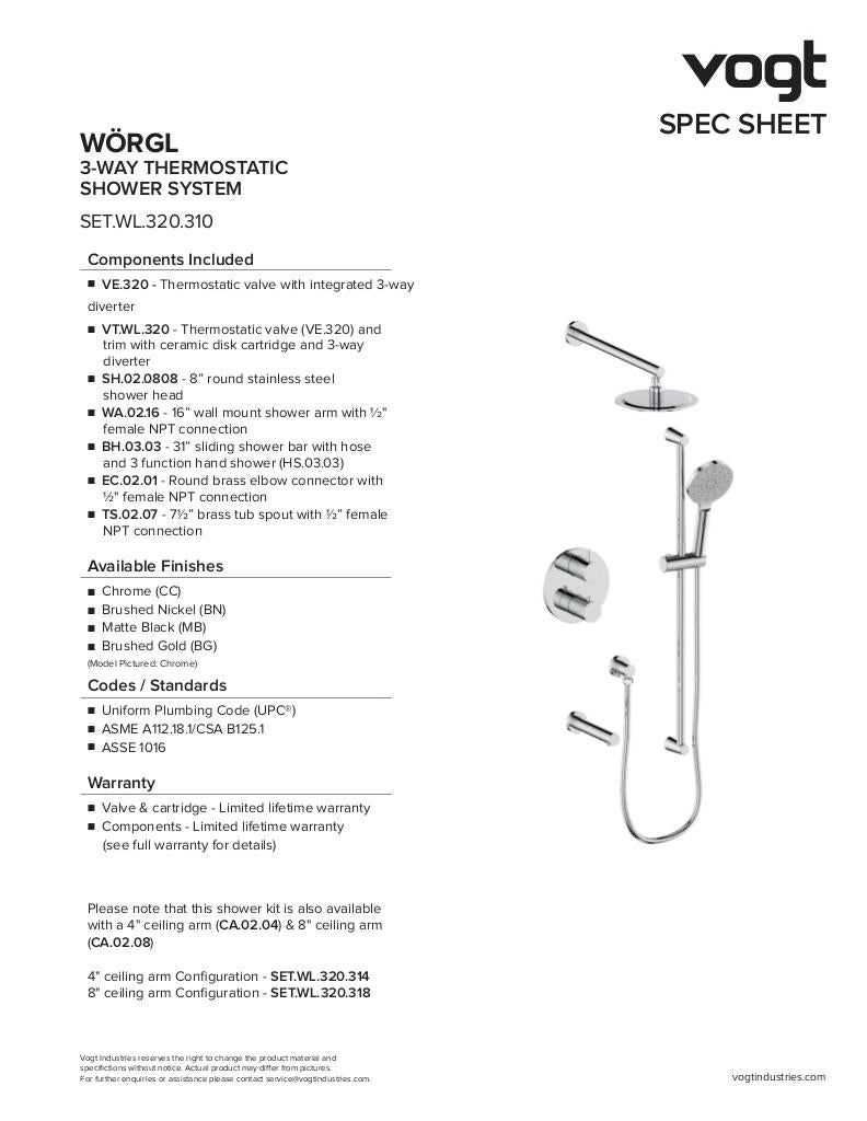WORGL 3-WAY TH SHOWER KIT