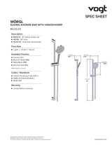 WORGL 3-WAY TH SHOWER KIT WITH BODY JETS