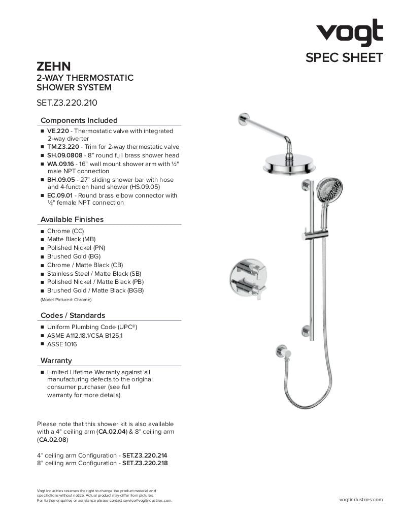 ZEHN 2-WAY TH SHOWER KIT