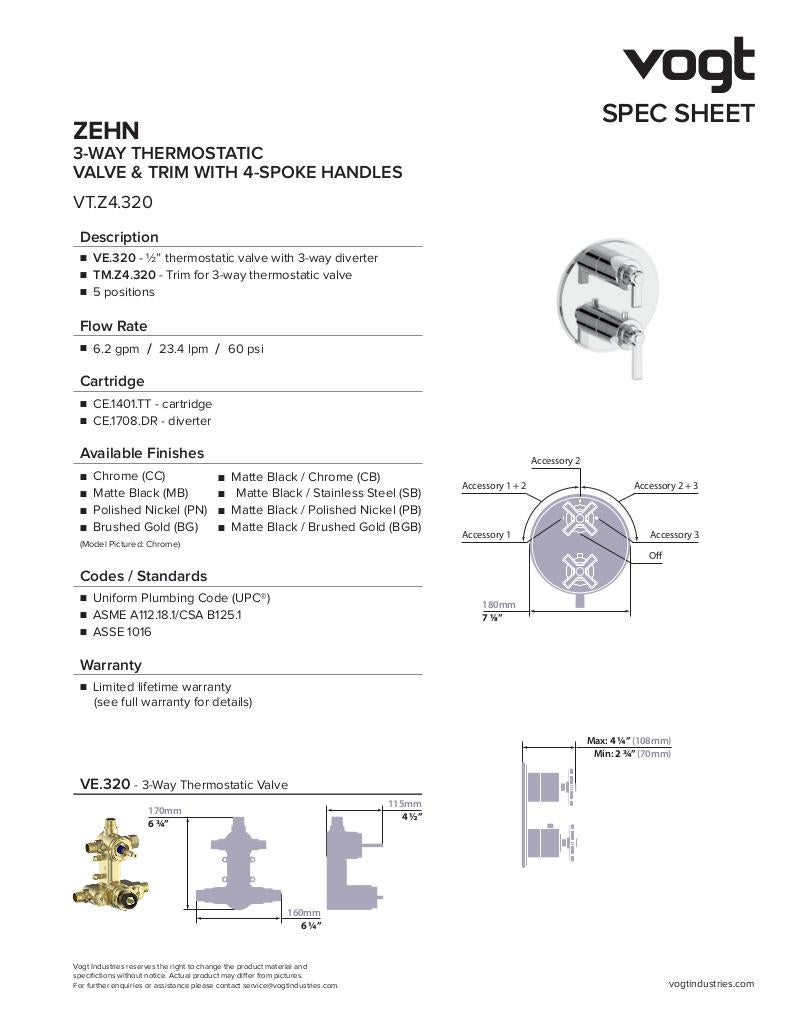 ZEHN 3-WAY TH SHOWER KIT