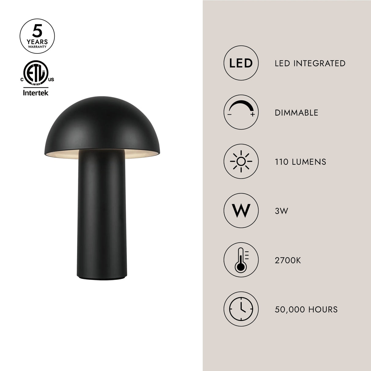 Kuzco Setas 10-in Table Lamp