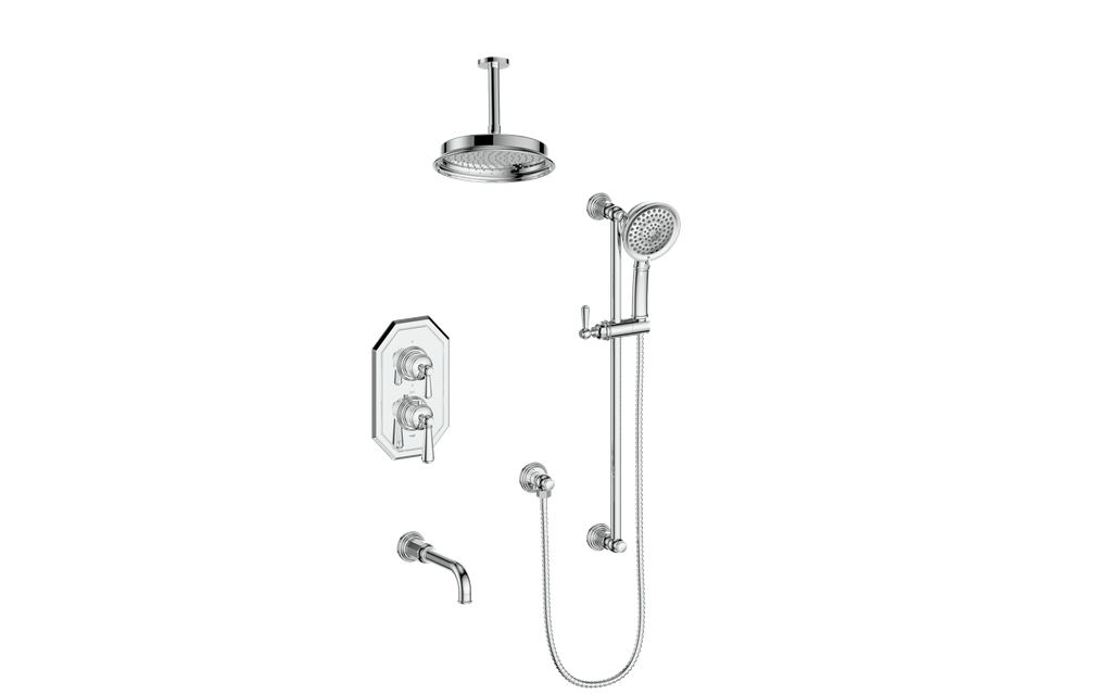 CARINTHIA 3-WAY TH SHOWER KIT WITH 6" CEILING ARM