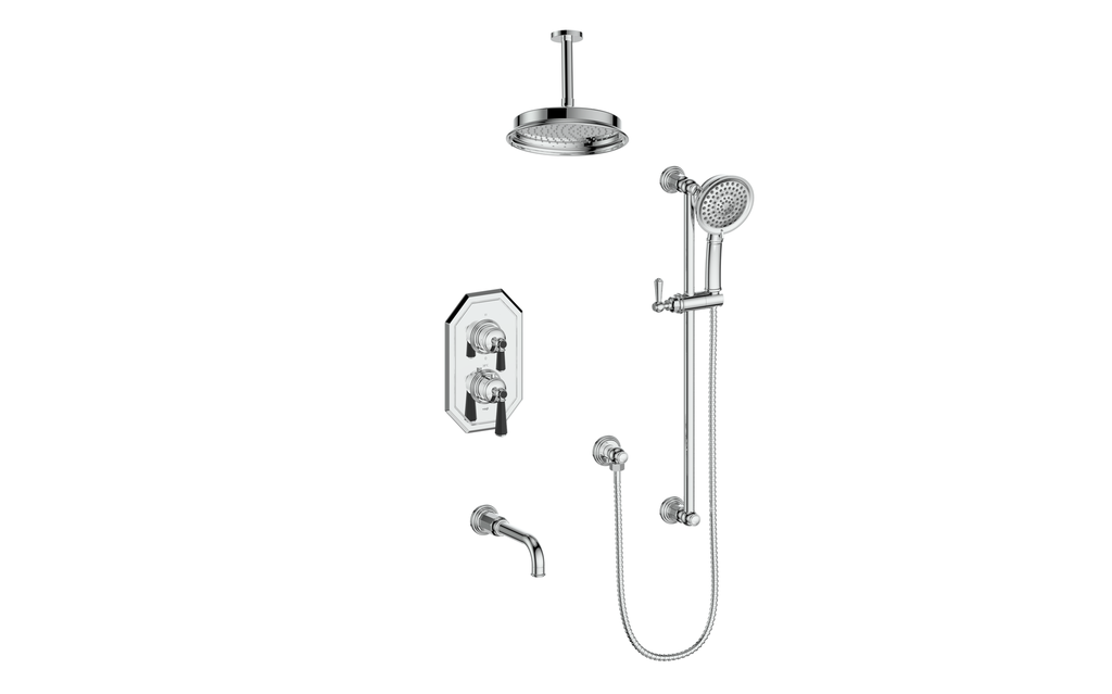 CARINTHIA 3-WAY TH SHOWER KIT WITH 6" CEILING ARM