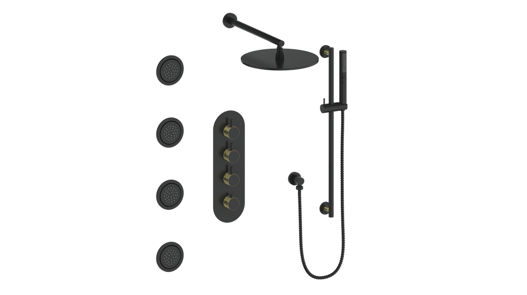DRAVA 3-WAY TH SHOWER KIT WITH BODY JETS