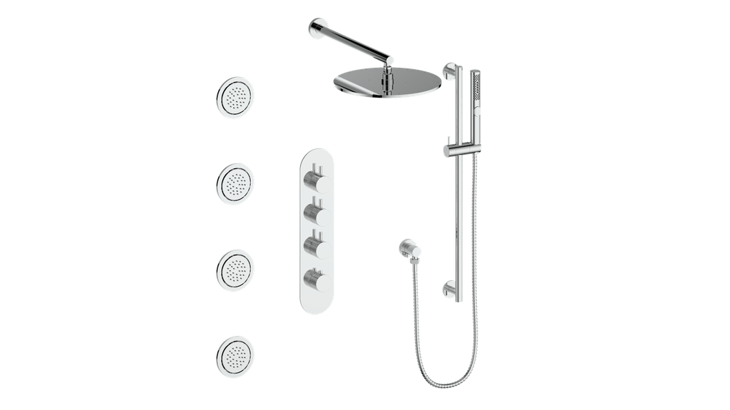 DRAVA 3-WAY TH SHOWER KIT WITH BODY JETS