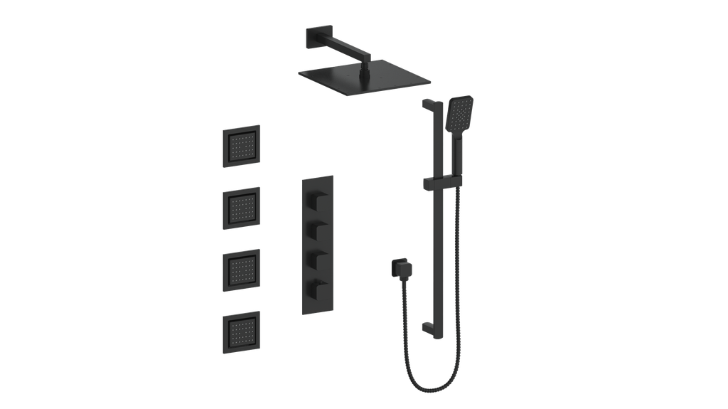 NIVEAU 3/4" HIGH-FLOW TH SHOWER KIT WITH BODY JETS