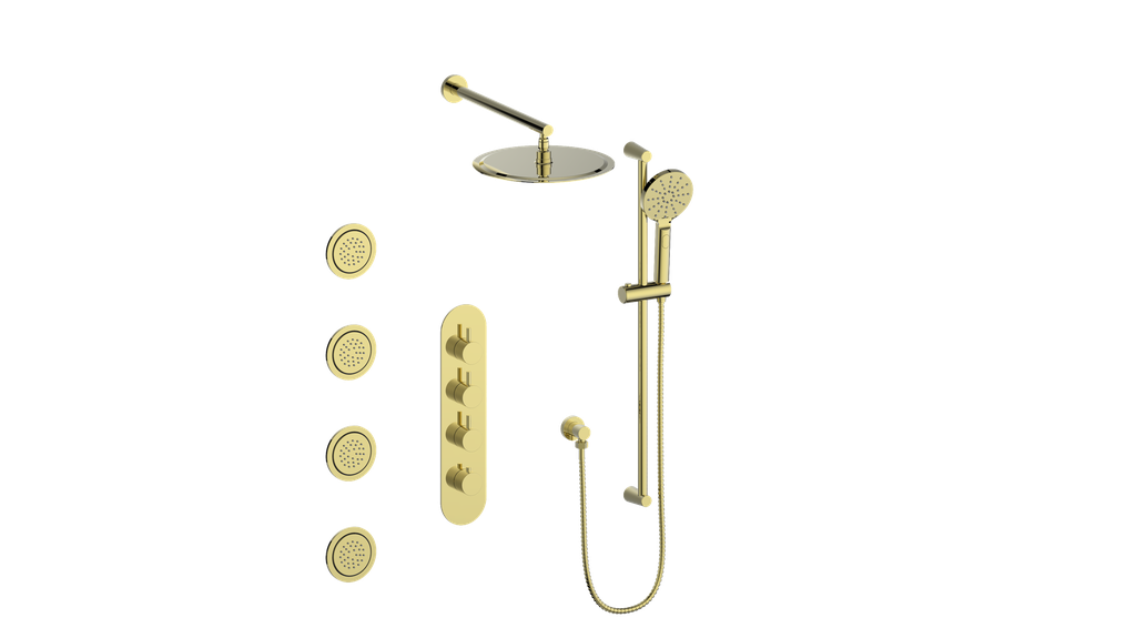 WORGL 3/4" HIGH-FLOW TH SHOWER KIT WITH BODY JETS