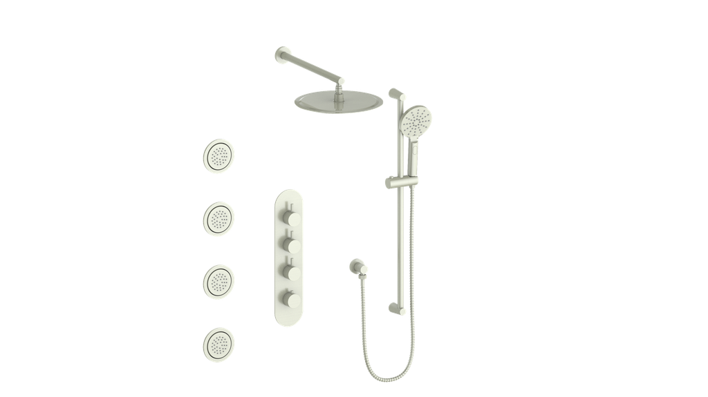 WORGL 3/4" HIGH-FLOW TH SHOWER KIT WITH BODY JETS