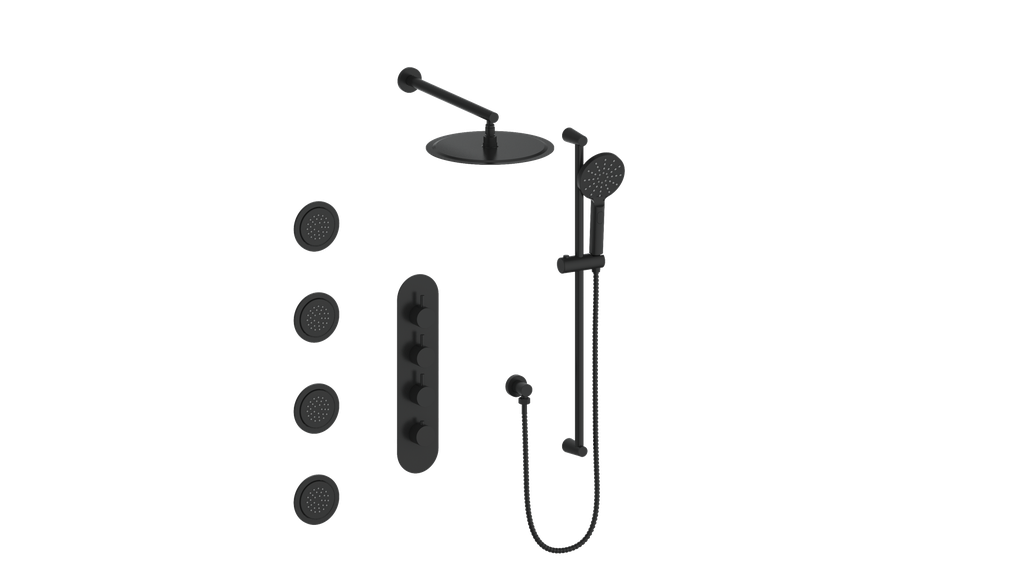 WORGL 3/4" HIGH-FLOW TH SHOWER KIT WITH BODY JETS