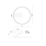 Kuzco Roda 16-in Semi-Flush Mount