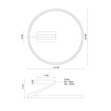 Kuzco Roda 24-in Semi-Flush Mount