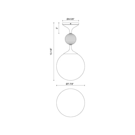 Alora Mood Celia 8-in Semi-Flush Mount