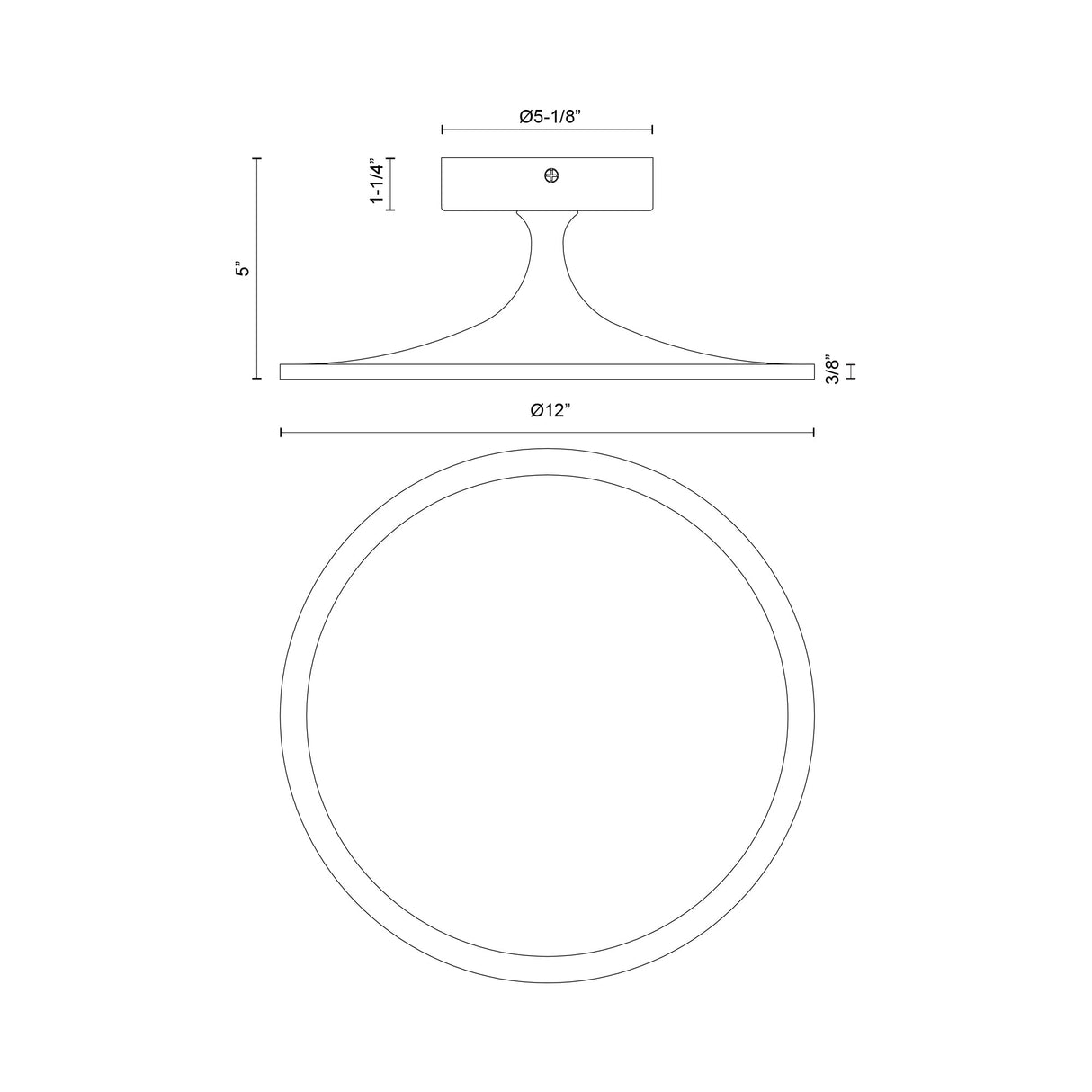 Alora Mood Issa 12-in Semi-Flush Mount