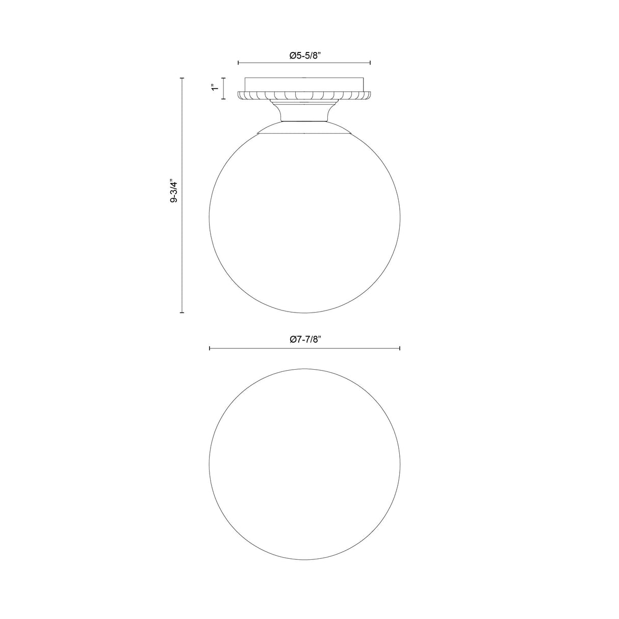 Alora Mood Otis 8-in Semi-Flush Mount