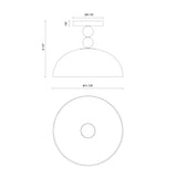 Alora Mood Paisley 12-in Semi-Flush Mount
