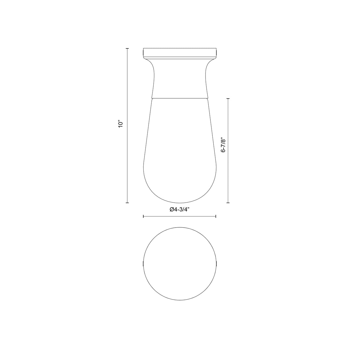 Alora Mood Marcel 5-in Semi-Flush Mount