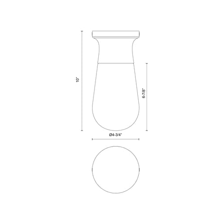 Alora Mood Marcel 5-in Semi-Flush Mount