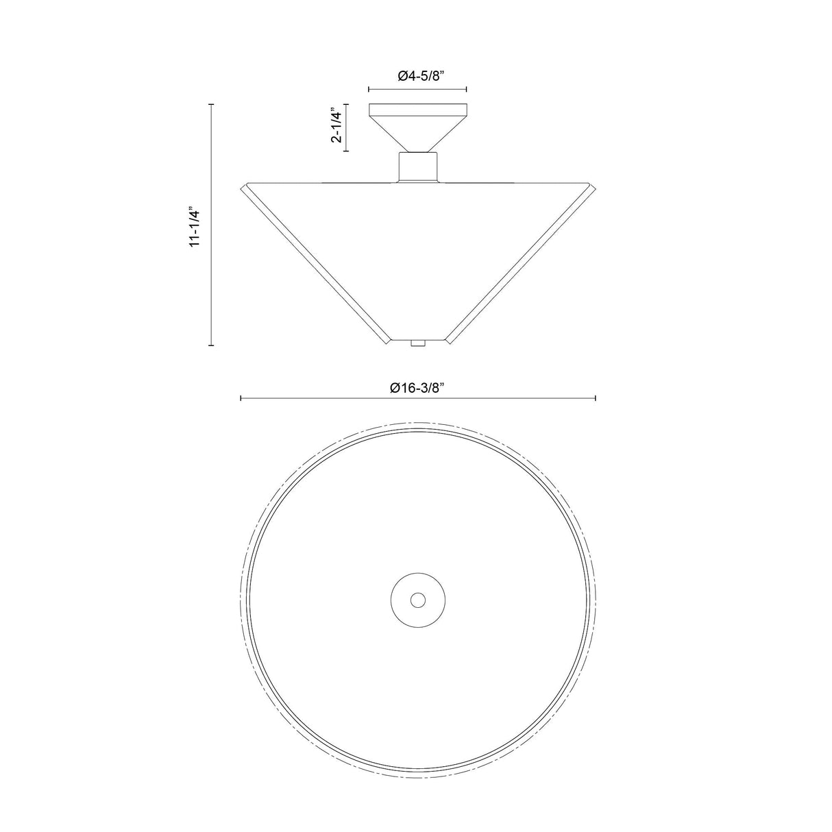 Alora Mood Bridgette 16-in Semi-Flush Mount