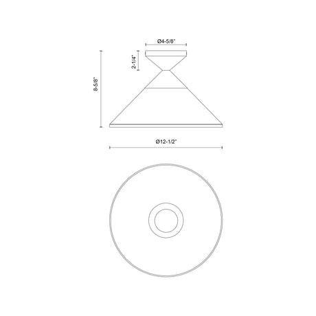 Alora Mood Mauer 12-in Semi-Flush Mount