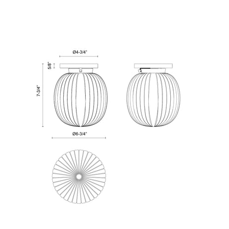 Alora Mood Cherise 7-in Semi-Flush Mount