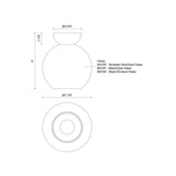Kuzco Arcadia 8-in Semi-Flush Mount