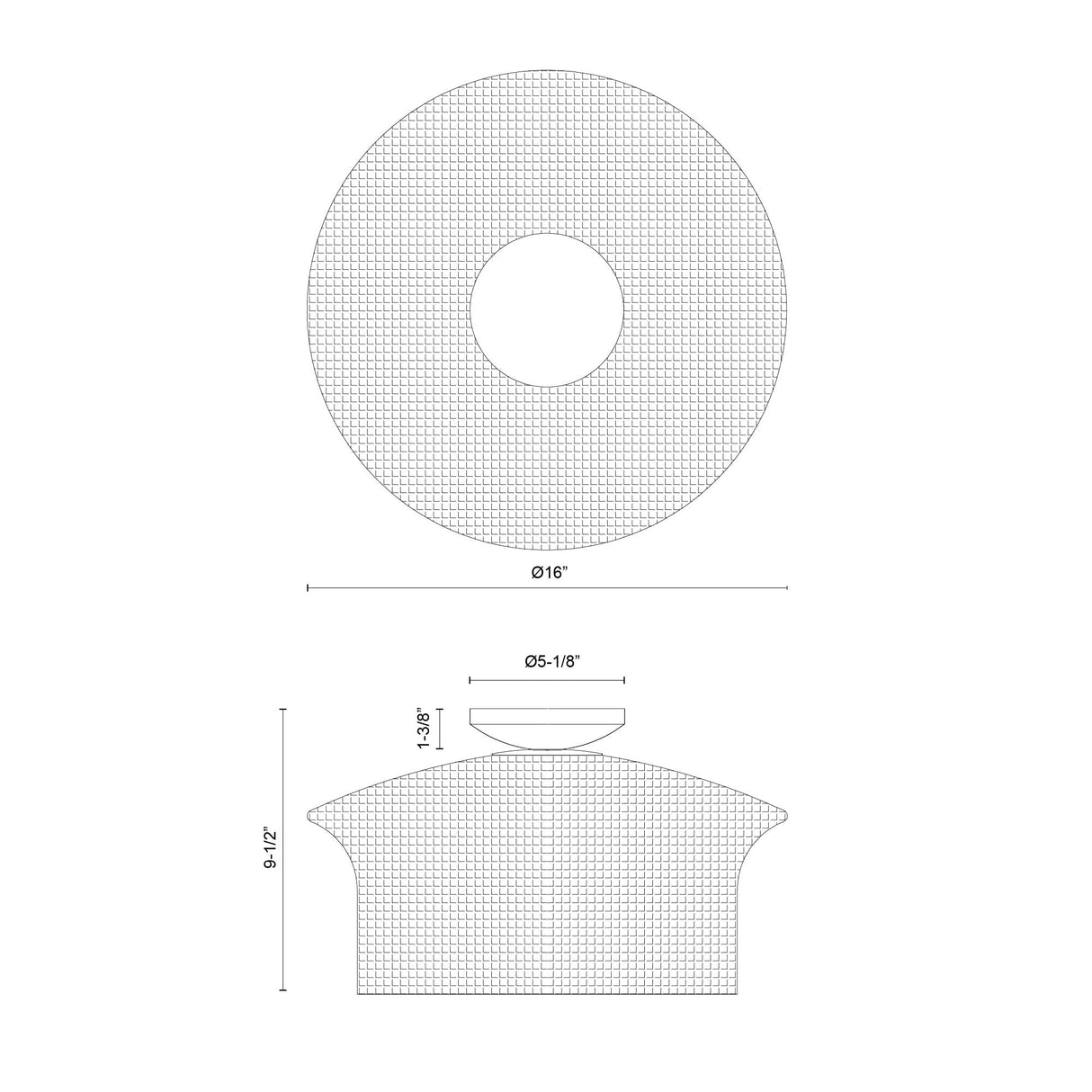 Alora Mood Kai 16-in Semi-Flush Mount