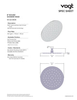 8" ROUND STAINLESS STEEL SHOWER HEAD