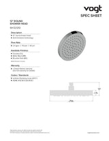 MOND 12" SHOWER HEAD