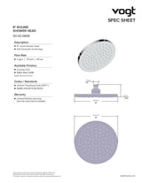 8" ROUND SHOWER HEAD