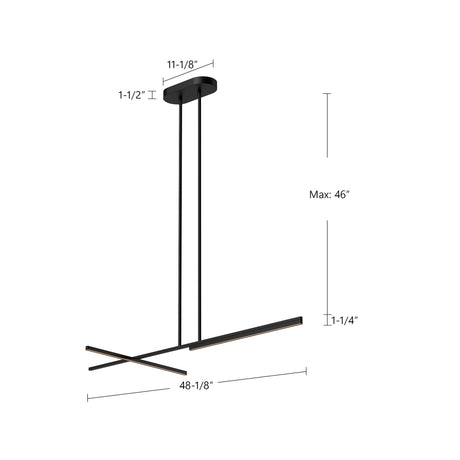 Kuzco Shift 48-in Linear Pendant