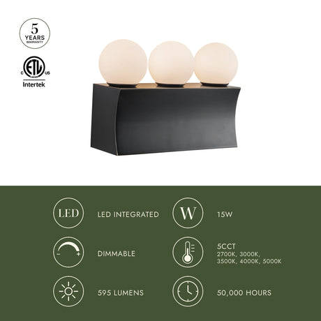 Alora Sinclair 12-in Wall/Vanity Light
