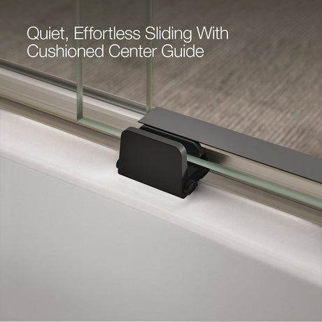 Levity® 56-5/8"-59-5/8" W x 59-3/4" H bypass bath door with 1/4"-thick Frosted glass
