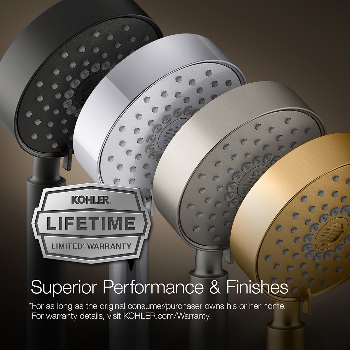Buckley™ Rite-Temp® shower trim kit with push-button diverter, 1.5 gpm