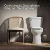 Corbelle® Two-piece elongated toilet with skirted trapway, 1.28 gpf