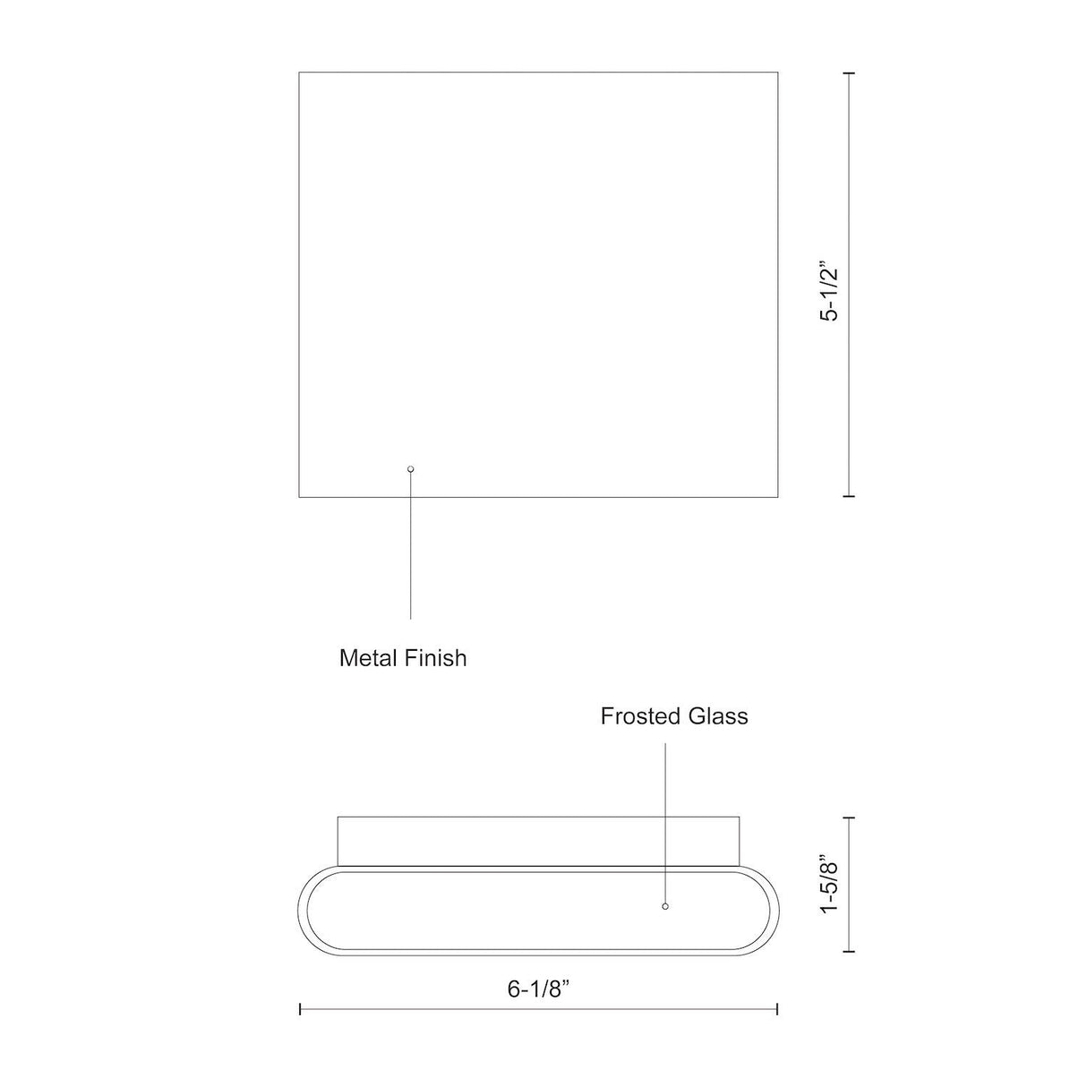 Kuzco Slate 6-in All-terior Up/Down Wall Light