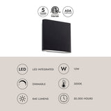 Kuzco Slate 6-in All-terior Up/Down Wall Light