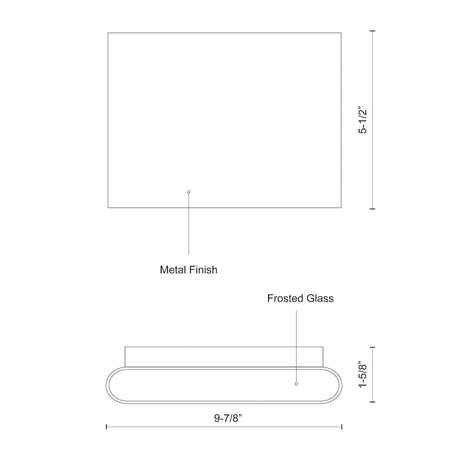 Kuzco Slate 10-in All-terior Up/Down Wall Light