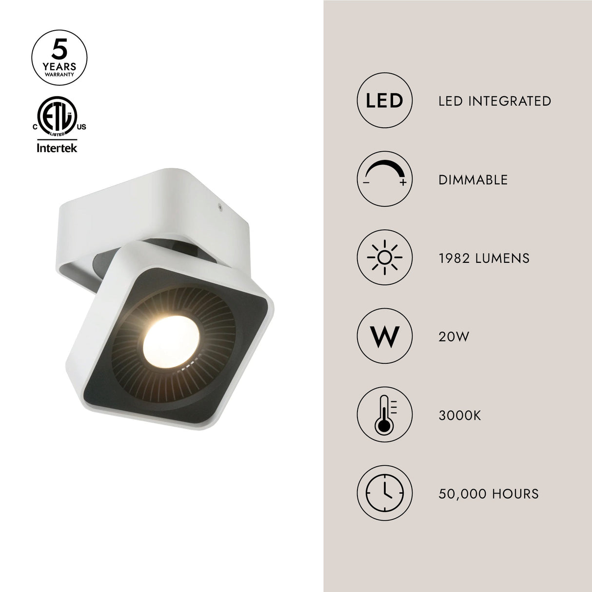Kuzco Solo 5-in Flush Mount
