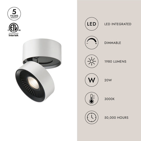 Kuzco Solo 5-in Flush Mount