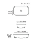 Sotto Rectangular Undermount Sink