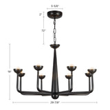 Alora Spade 30-in Chandelier