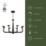 Alora Spade 30-in Chandelier